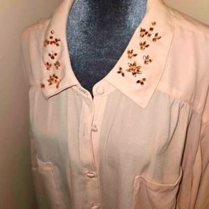 Torrid rhinestone collar blouse size 5